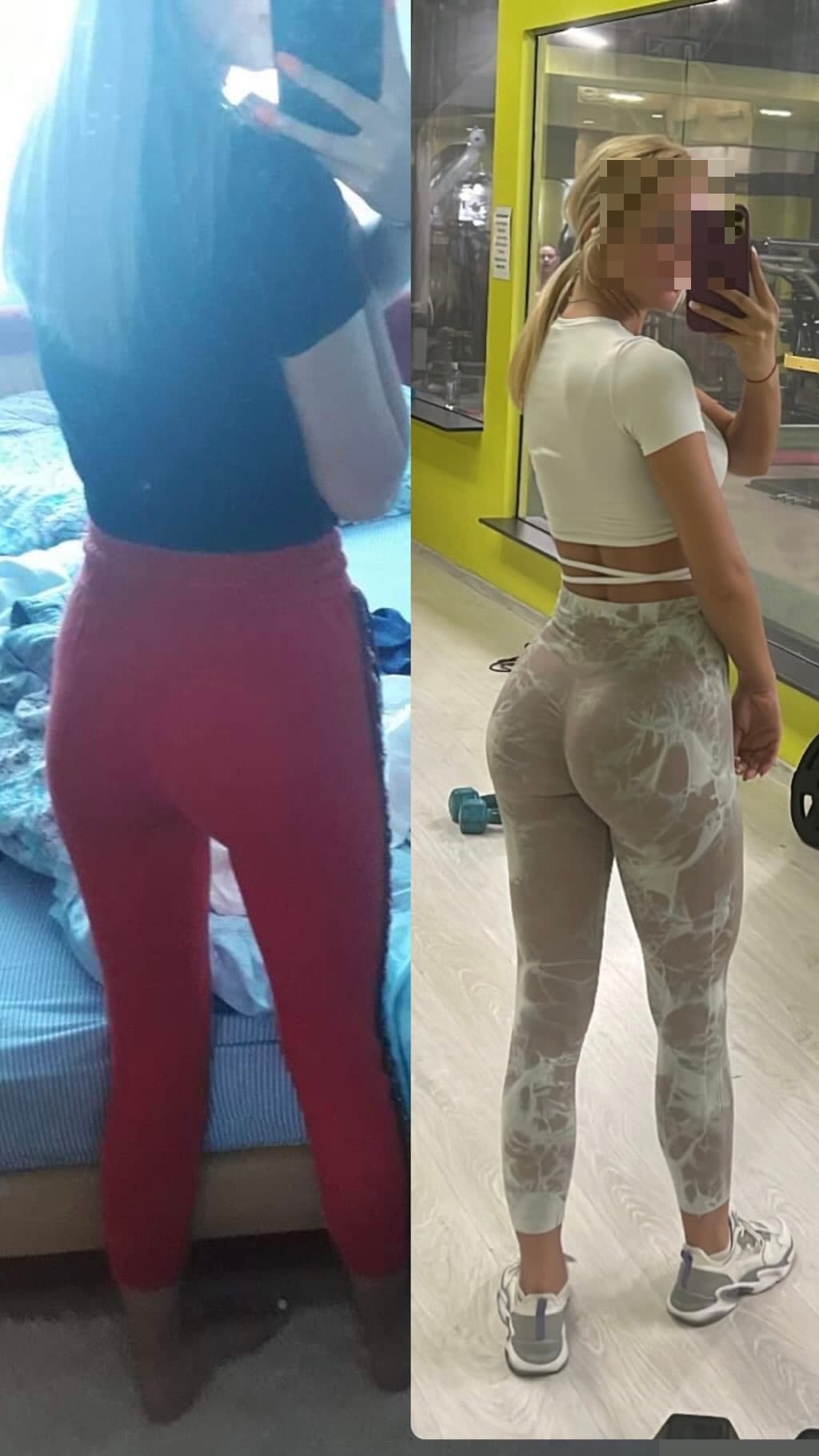 Fitness transformation before and after - personal training results